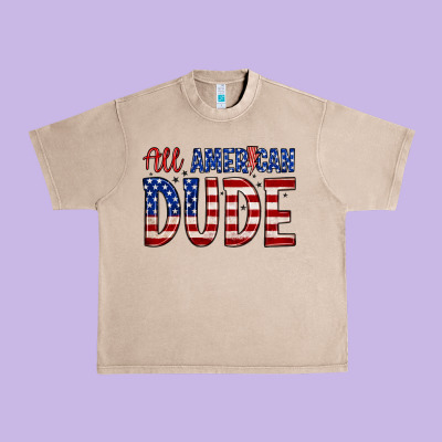 All American Dude Urban Heavy Tee Designed By Zillion Design Studio