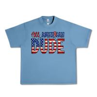 Pebble Blue all american dude Urban Heavy Tee - Zillion Design Studio