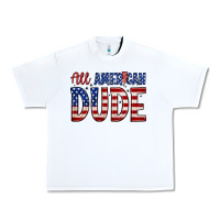 White all american dude Urban Heavy Tee - Zillion Design Studio