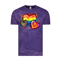 Cloud Purple pride hearts Vintage Tee - Zillion Design Studio