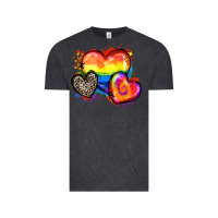 Vintage Black pride hearts Vintage Tee - Zillion Design Studio
