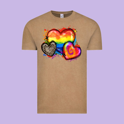 Pride Hearts Vintage Tee Designed By Zillion Design Studio
