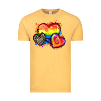 Vintage Mustard pride hearts Vintage Tee - Zillion Design Studio