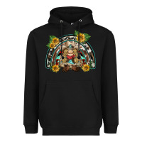 Black western gnome sunflowers rainbow Heavyweight Hoodie - BarkalooDesign