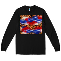 Black 4th of July USA flag leopard 20oz tumbler Long Sleeve Tee - Neo Western