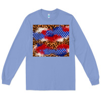 Colony Blue 4th of July USA flag leopard 20oz tumbler Long Sleeve Tee - Neo Western