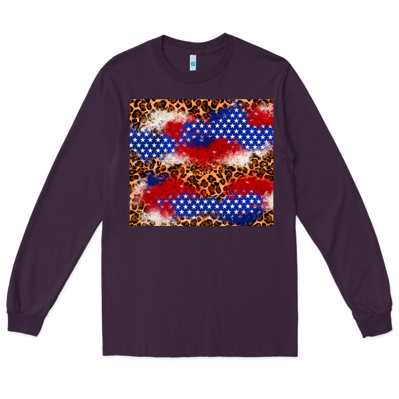4th Of July Usa Flag Leopard 20oz Tumbler Long Sleeve Tee by Neo Western | Teevron