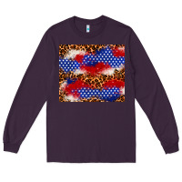 Plum 4th of July USA flag leopard 20oz tumbler Long Sleeve Tee - Neo Western