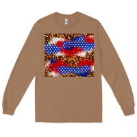 Toasted Coconut 4th of July USA flag leopard 20oz tumbler Long Sleeve Tee - Neo Western
