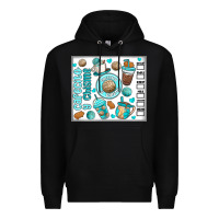 Black cafecito y chisme Premium Hoodie - MaliasSmallBusiness