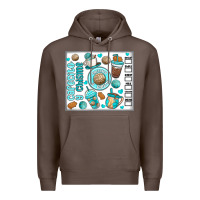 Coffee cafecito y chisme Premium Hoodie - MaliasSmallBusiness