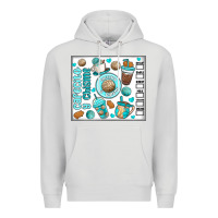 Dove Grey cafecito y chisme Premium Hoodie - MaliasSmallBusiness