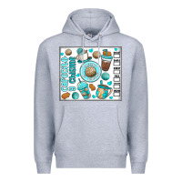 Heather Grey cafecito y chisme Premium Hoodie - MaliasSmallBusiness