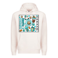 Pale Pink cafecito y chisme Premium Hoodie - MaliasSmallBusiness