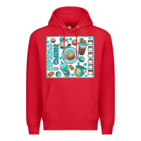 Red cafecito y chisme Premium Hoodie - MaliasSmallBusiness