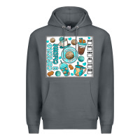 Rock cafecito y chisme Premium Hoodie - MaliasSmallBusiness