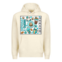 Sandshell cafecito y chisme Premium Hoodie - MaliasSmallBusiness