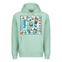 Seafoam cafecito y chisme Premium Hoodie - MaliasSmallBusiness