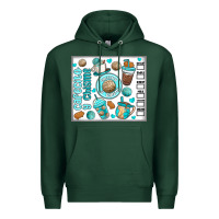 Sports Green cafecito y chisme Premium Hoodie - MaliasSmallBusiness