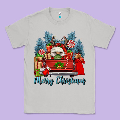 Merry Christmas Gnomes Truck Classic Tee Designed By Fadigitalartstudio