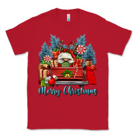 Red merry christmas gnomes truck Classic Tee - FaDigitalArtStudio