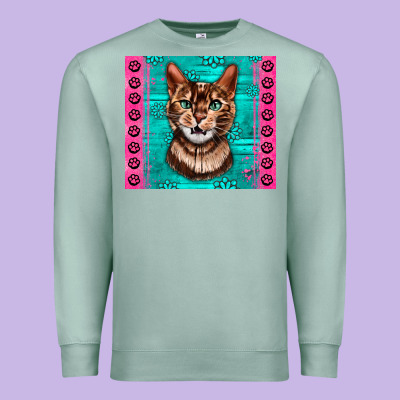 Western Bengal Cat Premium Sweatshirt Designed By Lillyallendesigns