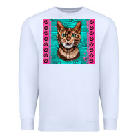 White Western Bengal Cat Premium Sweatshirt - LillyAllenDesigns