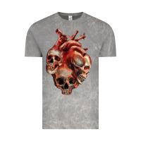 Cloud Rock Heart Skulls Vintage Tee - RanaPortraitStore