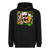 Black st patricks day peace skull Heavyweight Hoodie - Jasminsmagicworld