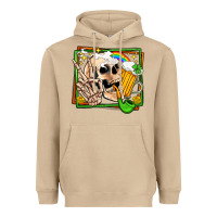 Mushroom st patricks day peace skull Heavyweight Hoodie - Jasminsmagicworld