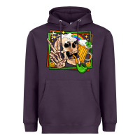 Plum st patricks day peace skull Heavyweight Hoodie - Jasminsmagicworld