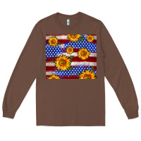 Chestnut 4th of July USA flag sunflower 20oz tumbler Long Sleeve Tee - Neo Western