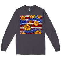 Smoke 4th of July USA flag sunflower 20oz tumbler Long Sleeve Tee - Neo Western