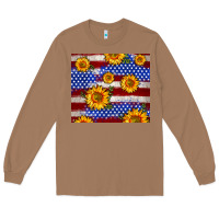 Toasted Coconut 4th of July USA flag sunflower 20oz tumbler Long Sleeve Tee - Neo Western