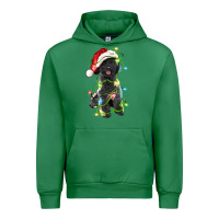 Emerald christmas black poodles dog Urban Hoodie - LillyAllenDesigns