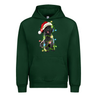 Forest Green christmas black poodles dog Urban Hoodie - LillyAllenDesigns