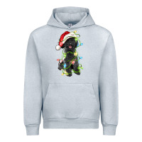 Heather Grey christmas black poodles dog Urban Hoodie - LillyAllenDesigns
