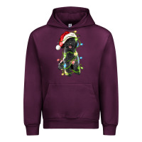 Mauve Wine christmas black poodles dog Urban Hoodie - LillyAllenDesigns