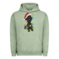 Pigment Oil Green christmas black poodles dog Urban Hoodie - LillyAllenDesigns
