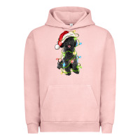 Pigment Salmon christmas black poodles dog Urban Hoodie - LillyAllenDesigns