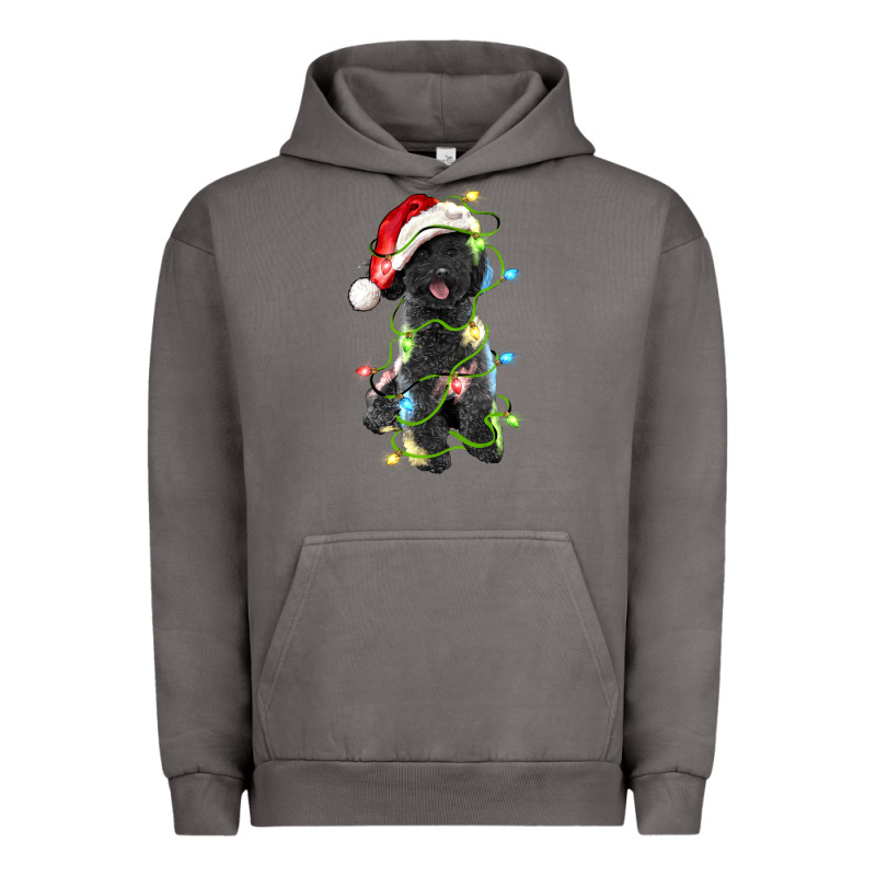 Christmas Black Poodles Dog Urban Hoodie by LillyAllenDesigns | Teevron