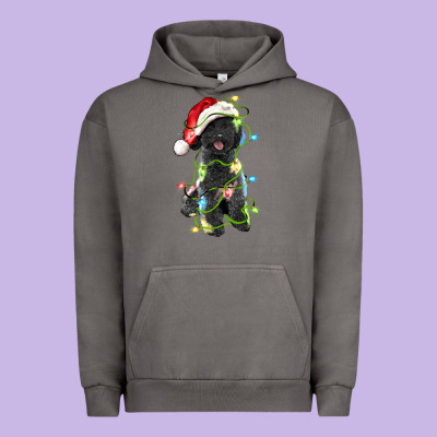 Christmas Black Poodles Dog Urban Hoodie Designed By Lillyallendesigns