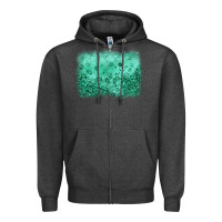 Charcoal Heather green glitter background Zipper Hoodie - JahusDesignShop