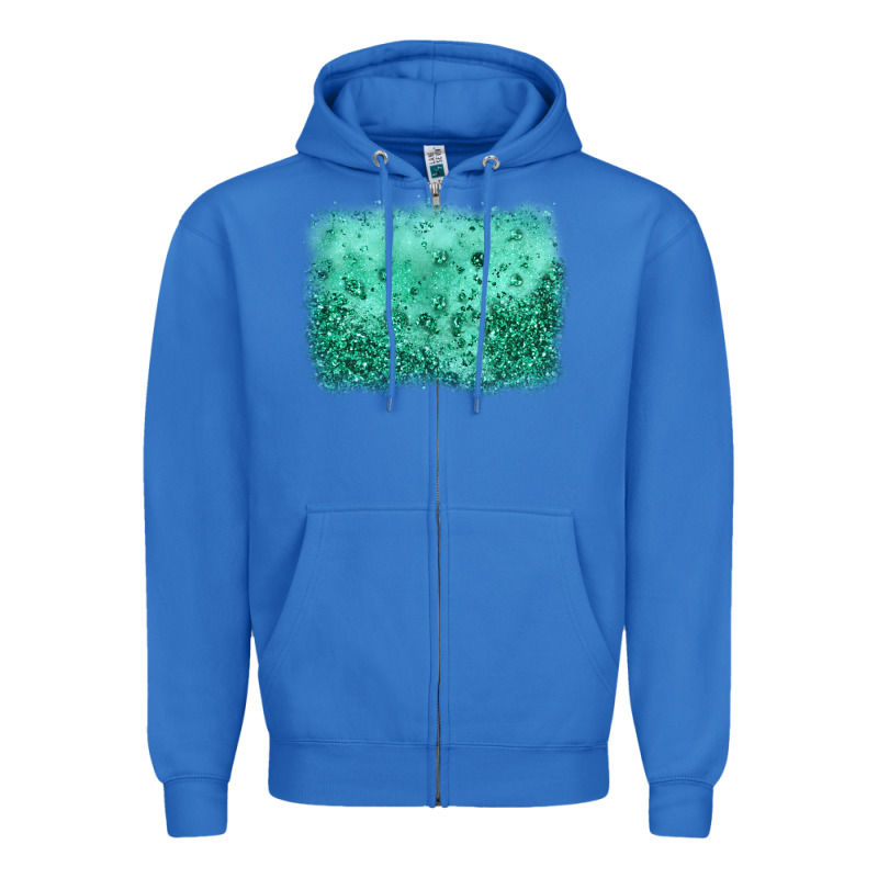 Green Glitter Background Zipper Hoodie by JahusDesignShop | Teevron