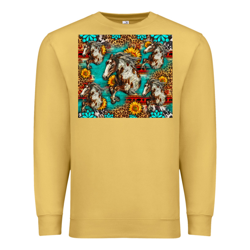 Mustang Horse Western Premium Sweatshirt by LillyAllenDesigns | Teevron