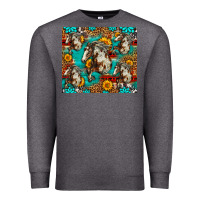 Charcoal Heather mustang horse western Premium Sweatshirt - LillyAllenDesigns
