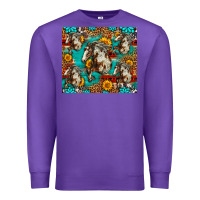 Purple mustang horse western Premium Sweatshirt - LillyAllenDesigns