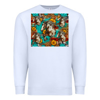 White mustang horse western Premium Sweatshirt - LillyAllenDesigns