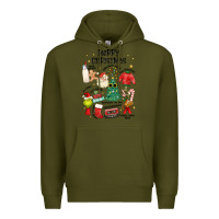 Army Green merry christmas Premium Hoodie - MaliasSmallBusiness