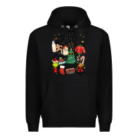 Black merry christmas Premium Hoodie - MaliasSmallBusiness